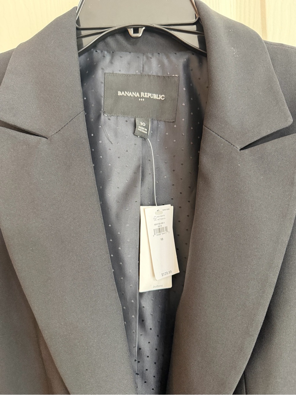 Banana Republic Black Tailored Single-Button Blazer - Picture 2 of 7